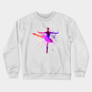 Classical ballet girl in watercolor Crewneck Sweatshirt